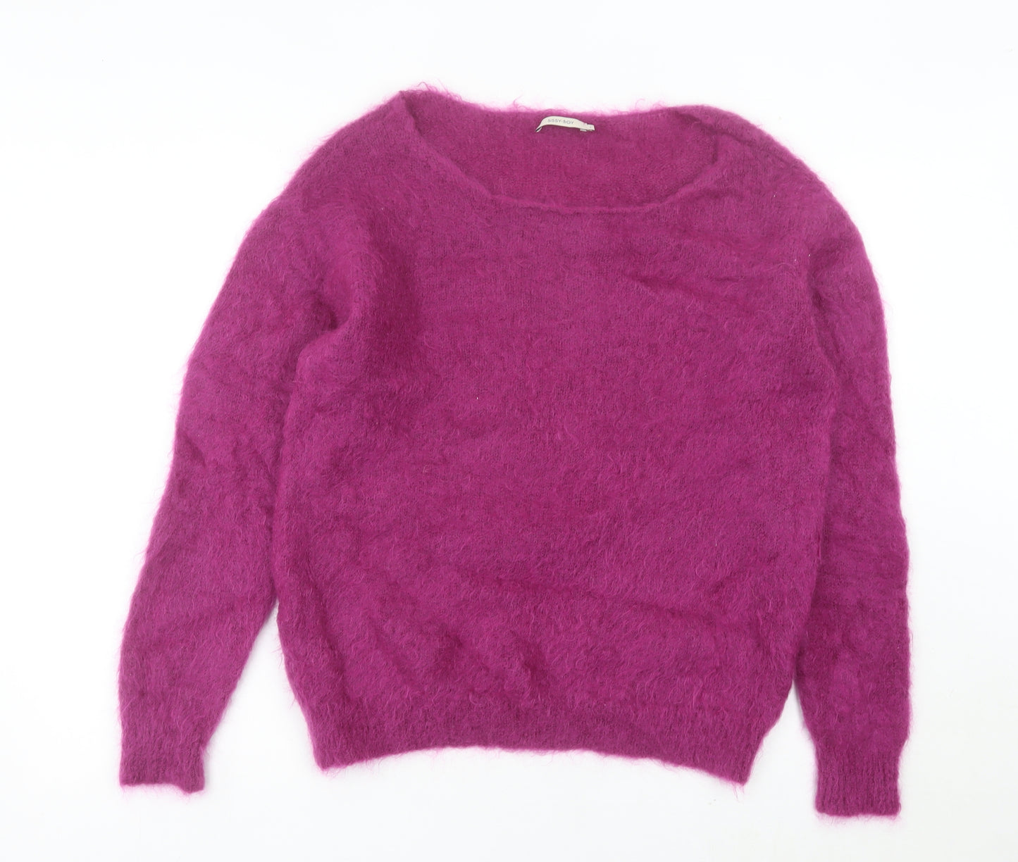 Sissy-Boy Women’s Purple Mohair Blend Pullover Jumper Size L