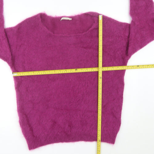 Sissy-Boy Women’s Purple Mohair Blend Pullover Jumper Size L
