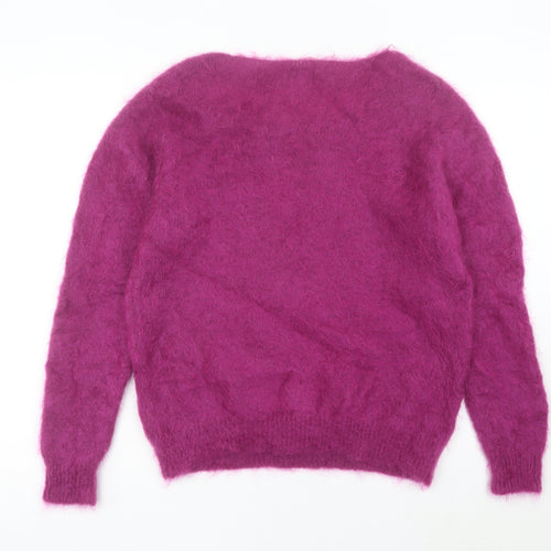 Sissy-Boy Women’s Purple Mohair Blend Pullover Jumper Size L
