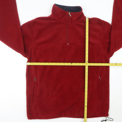 TNX Men’s Red Fleece Sweatshirt Pullover L High Neck Outdoor