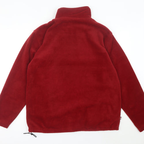 TNX Men’s Red Fleece Sweatshirt Pullover L High Neck Outdoor