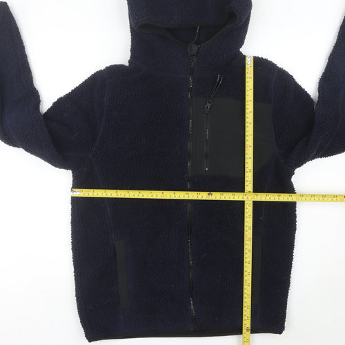 Tokyo Laundry Men’s Blue Fleece Hooded Jacket Small Regular Fit