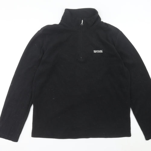 Regatta Men’s Black Fleece 1/4 Zip Pullover Sweatshirt Size L