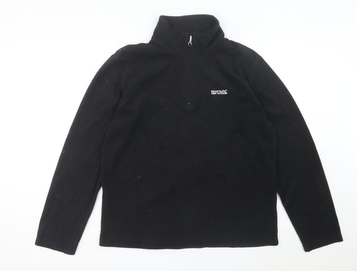 Regatta Men’s Black Fleece 1/4 Zip Pullover Sweatshirt Size L