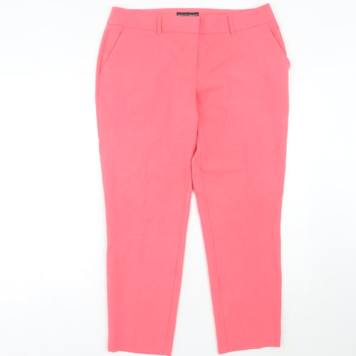 Dorothy Perkins Womens Pink Slim Chino Trousers Size 14