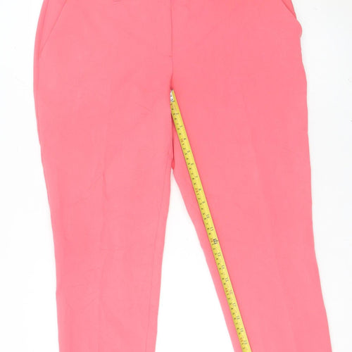 Dorothy Perkins Womens Pink Slim Chino Trousers Size 14
