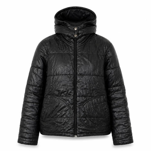 Lee Women’s Black Puffer Jacket Size S Hooded Quilted Outerwear