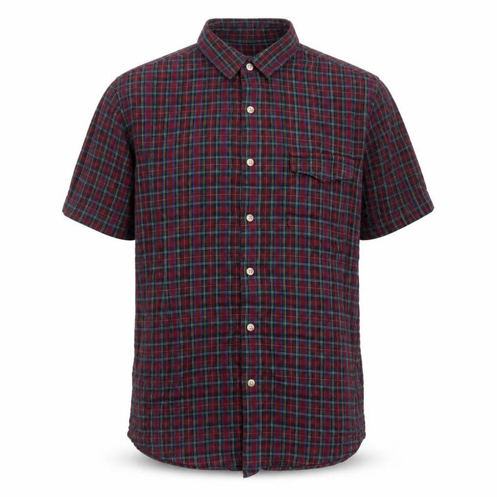 Topman Men's Multicoloured Check Button-Up Shirt L Classic
