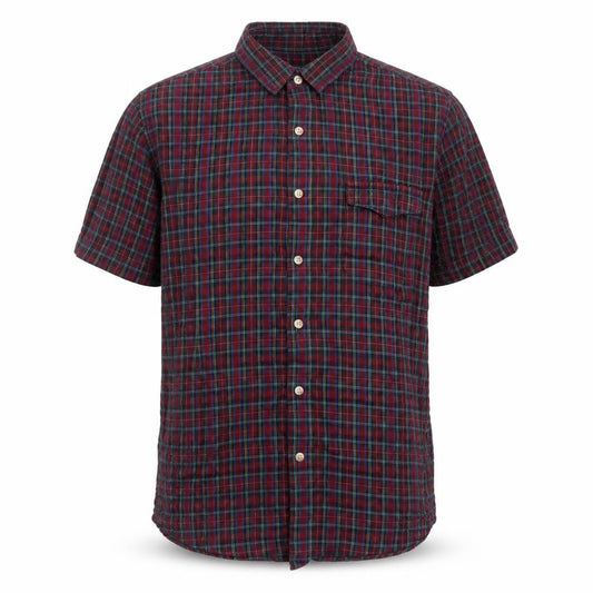 Front view of Topman Men's Multicoloured Check Button-Up Shirt L Classic