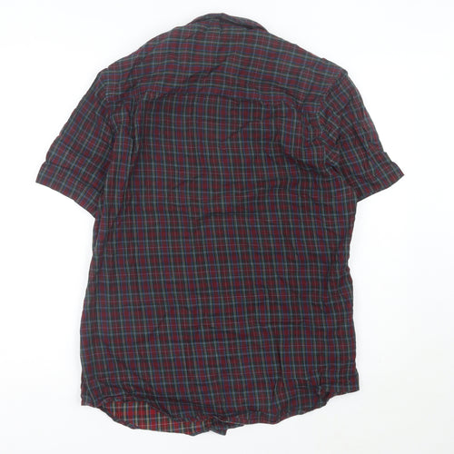 Topman Men's Multicoloured Check Button-Up Shirt L Classic