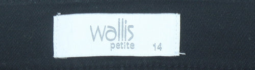 Wallis Petite Womens Black Cropped Jeans Size 14 Stretch Cotton