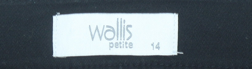 Wallis Petite Womens Black Cropped Jeans Size 14 Stretch Cotton