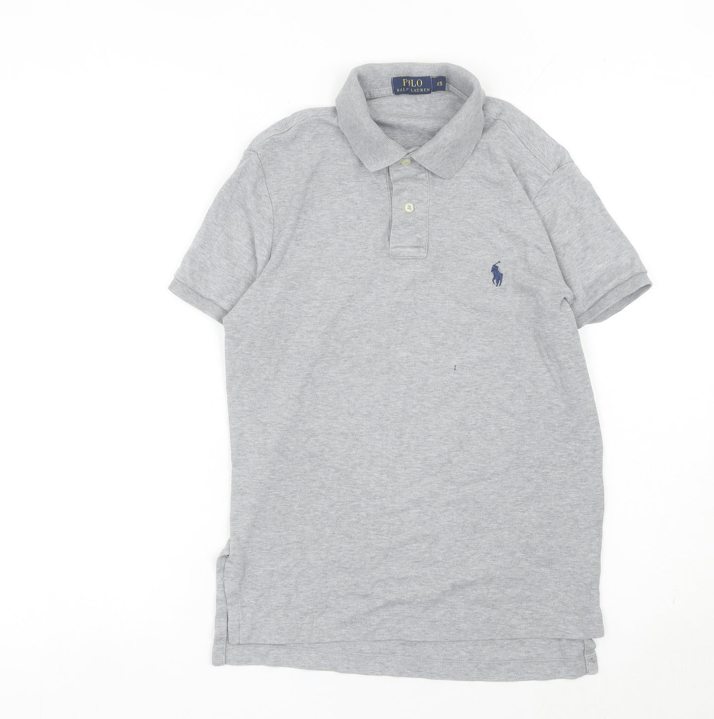 Ralph Lauren Women’s Grey Polo Shirt XS Short Sleeve Cotton