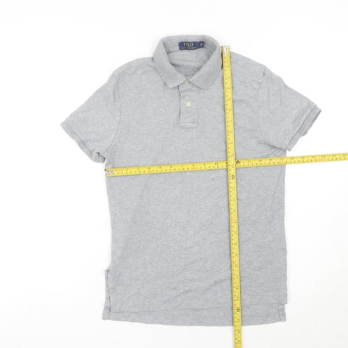 Ralph Lauren Women’s Grey Polo Shirt XS Short Sleeve Cotton