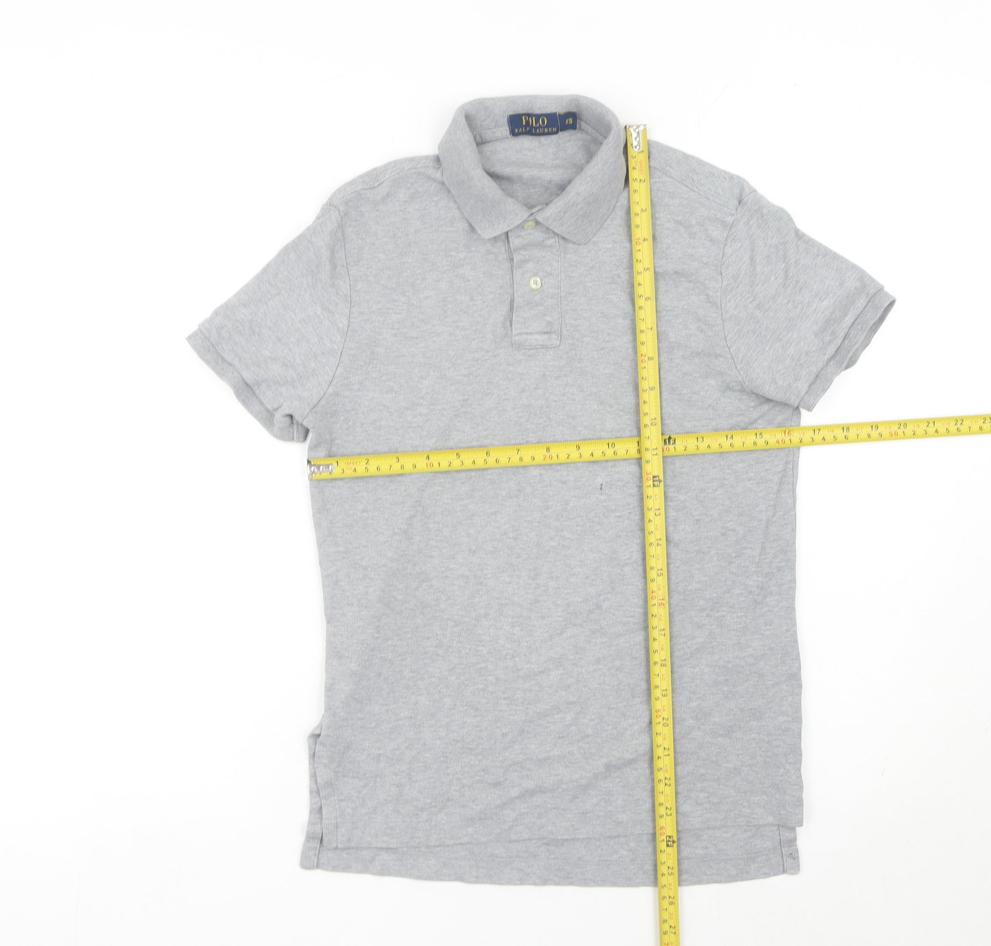 Ralph Lauren Women’s Grey Polo Shirt XS Short Sleeve Cotton