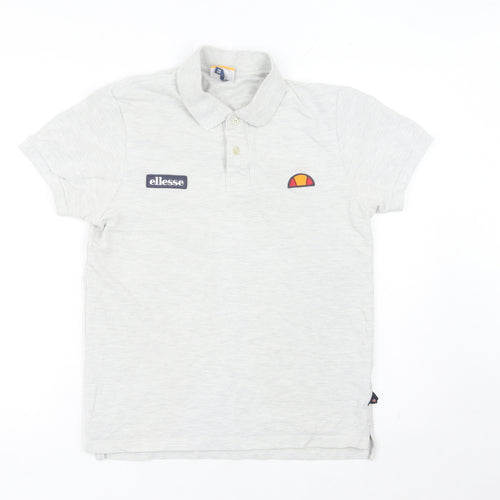 Ellesse Men's Grey XS Classic Polo Shirt Short Sleeve Cotton