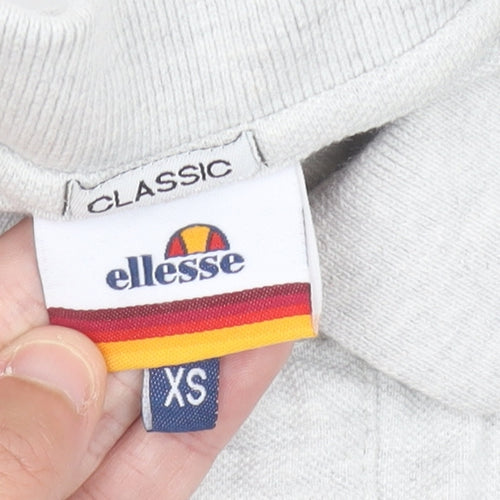 Ellesse Men's Grey XS Classic Polo Shirt Short Sleeve Cotton