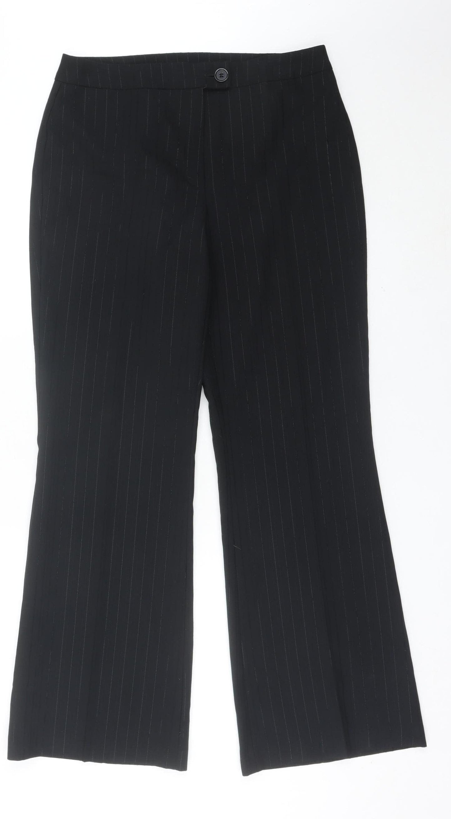 Marks & Spencer Women’s Black Pinstripe Dress Pants Size 12 Regular