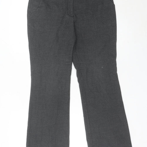 Next Womens Grey Size 10 Dress Pants Straight Leg Trousers