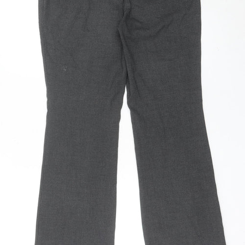 Next Womens Grey Size 10 Dress Pants Straight Leg Trousers
