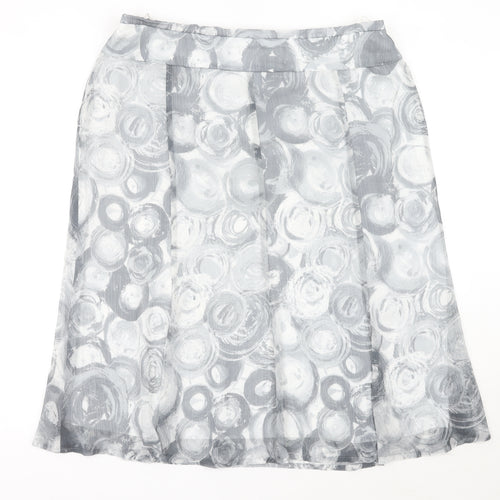 Basler Women’s Grey A-Line Knee Length Skirt Size 18 Polyester