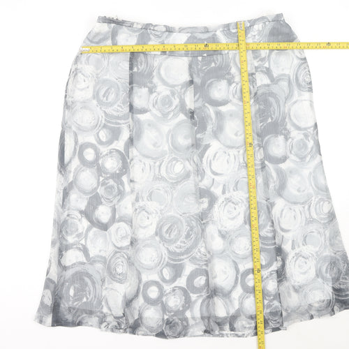 Basler Women’s Grey A-Line Knee Length Skirt Size 18 Polyester