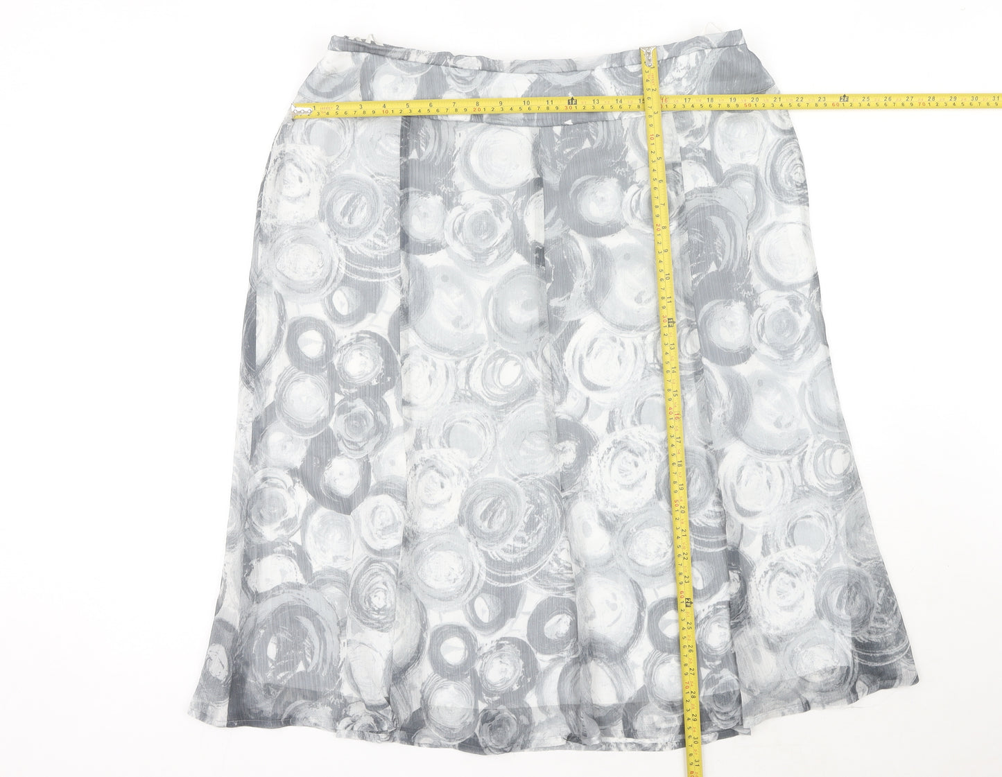 Basler Women’s Grey A-Line Knee Length Skirt Size 18 Polyester