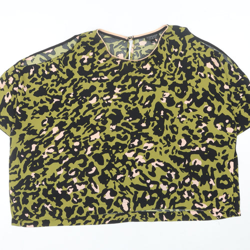 Topshop Women’s Multicoloured Animal Print Blouse Size 14