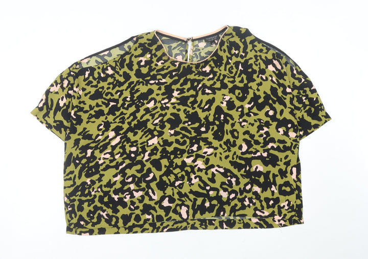 Topshop Women’s Multicoloured Animal Print Blouse Size 14