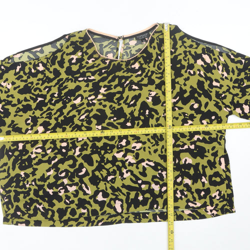 Topshop Women’s Multicoloured Animal Print Blouse Size 14