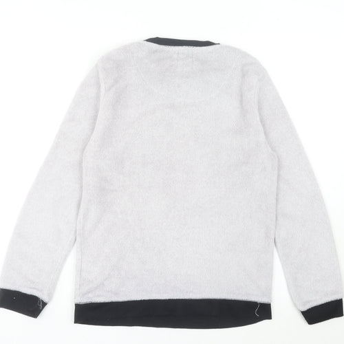 Friends Womens Grey Fleece Pyjama Top Size 10-12 Long Sleeve