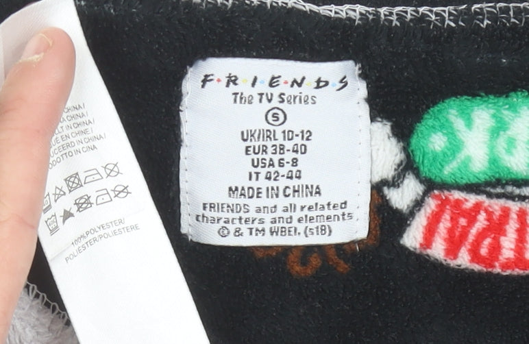 Friends Womens Grey Fleece Pyjama Top Size 10-12 Long Sleeve