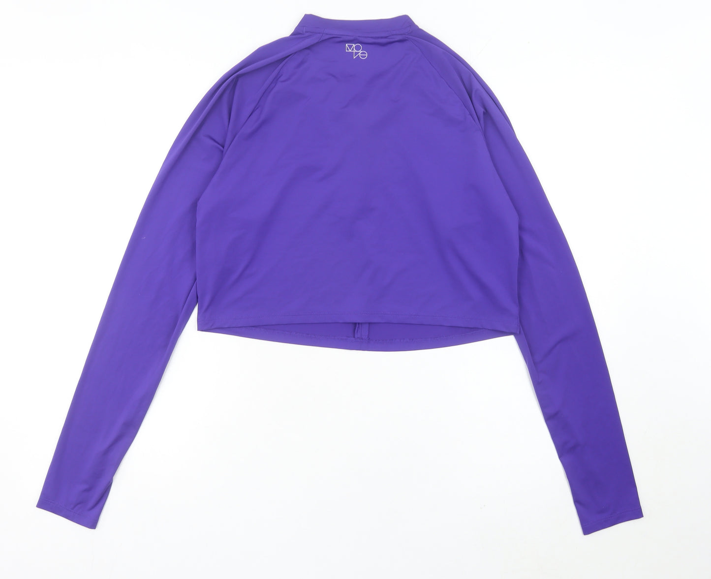 H&M Move Womens Purple Track Jacket Size 14 Cropped Slim Fit