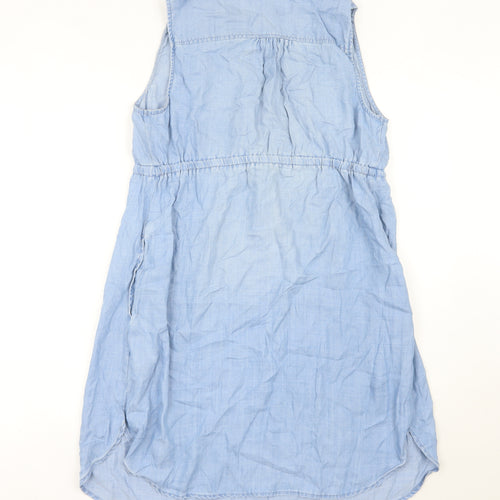 MAMA Women’s Blue Maternity Shirt Dress Sleeveless Size M