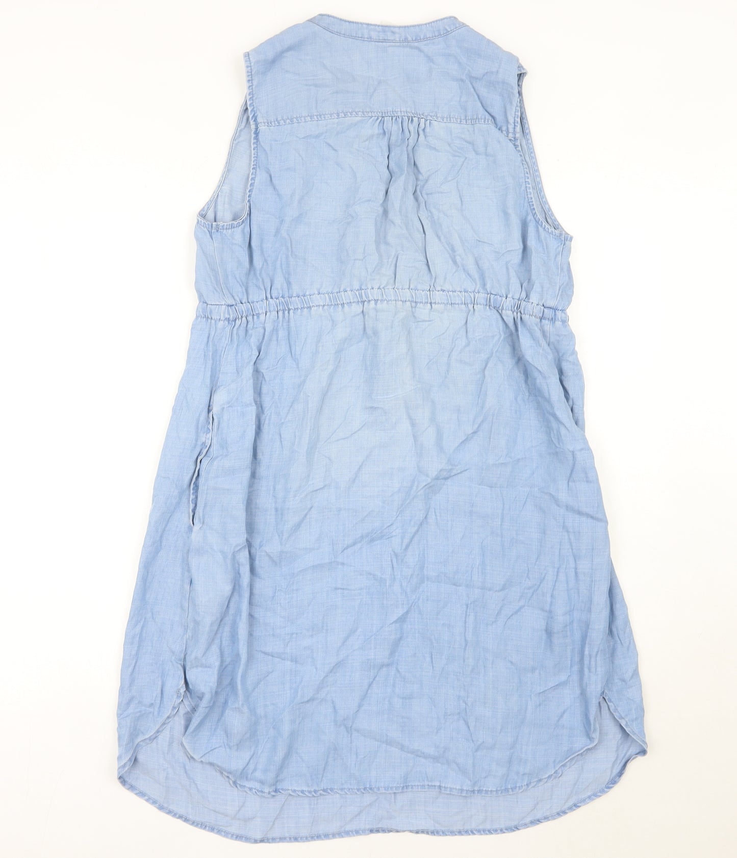 MAMA Women’s Blue Maternity Shirt Dress Sleeveless Size M