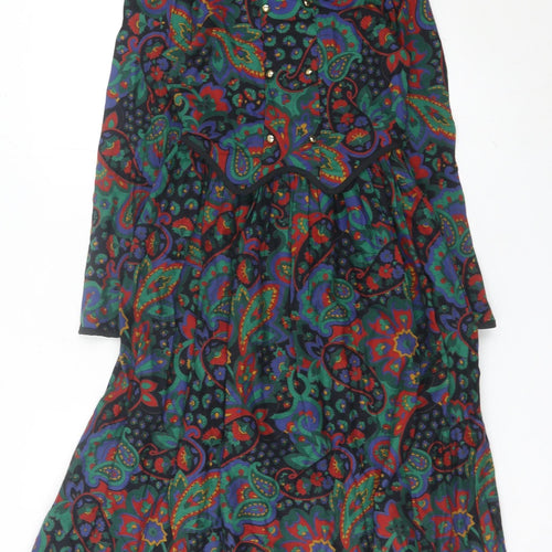Irene Renee Girls Multicoloured Paisley Shirt Dress Age 12 Cotton Modal