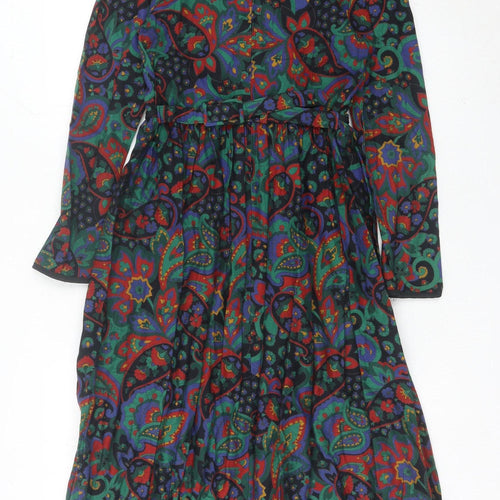 Irene Renee Girls Multicoloured Paisley Shirt Dress Age 12 Cotton Modal