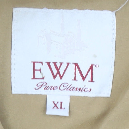 EWM Men’s Beige XL Jacket Polyester Cotton Casual Travel