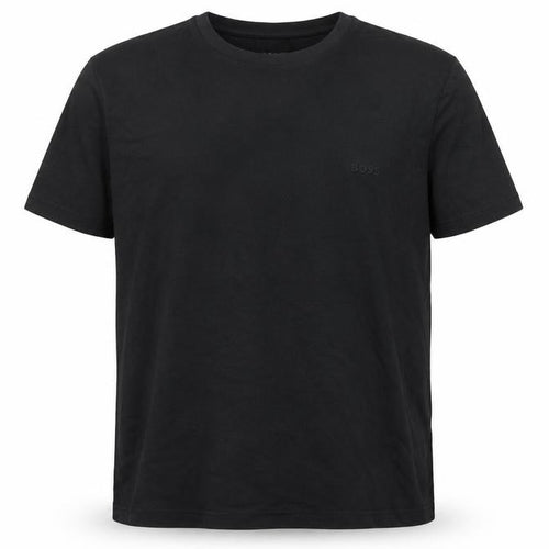BOSS Mens Black 2XL Crew Neck Cotton T-Shirt
