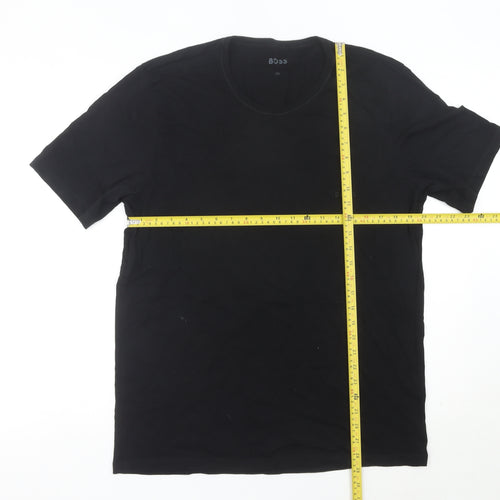 BOSS Mens Black 2XL Crew Neck Cotton T-Shirt