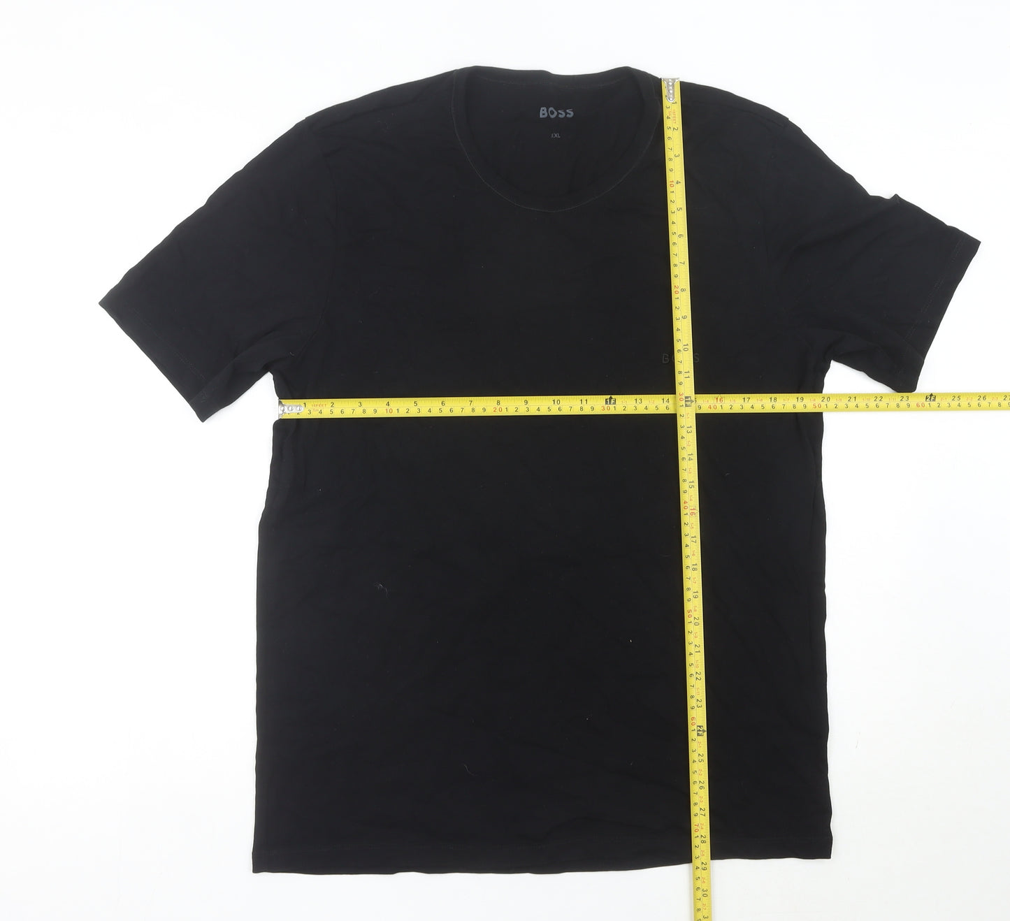 BOSS Mens Black 2XL Crew Neck Cotton T-Shirt