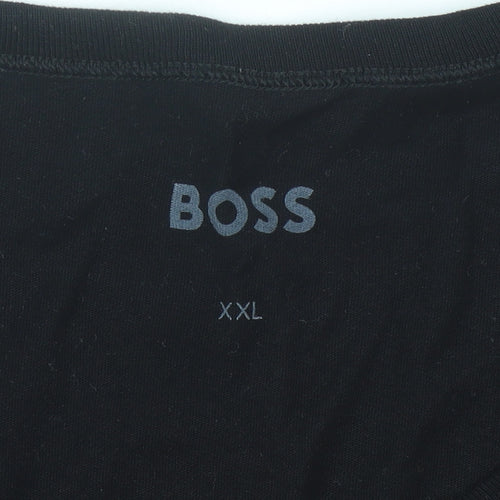 BOSS Mens Black 2XL Crew Neck Cotton T-Shirt