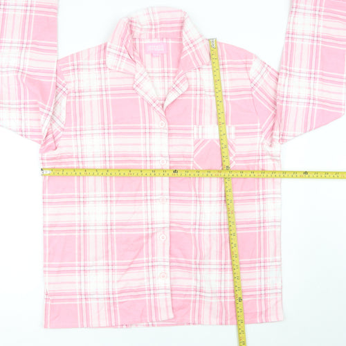 Jeff Banks Women’s Pink Plaid Cotton Pyjama Top Size 12-14