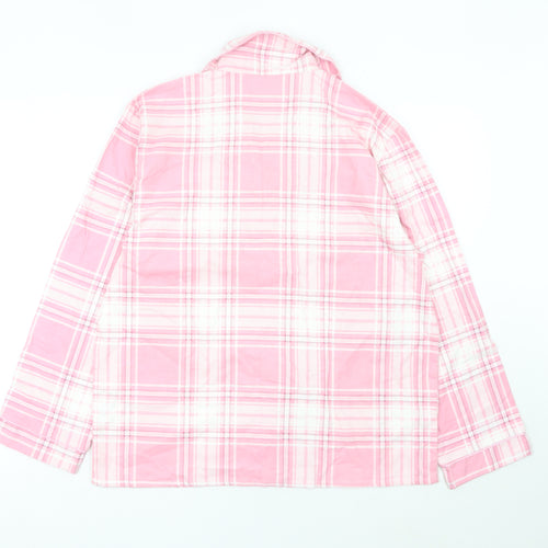 Jeff Banks Women’s Pink Plaid Cotton Pyjama Top Size 12-14