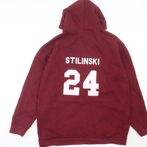 Teen Wolf Beacon Hills Mens Red XL Pullover Hoodie Stilinski 24 Lacrosse