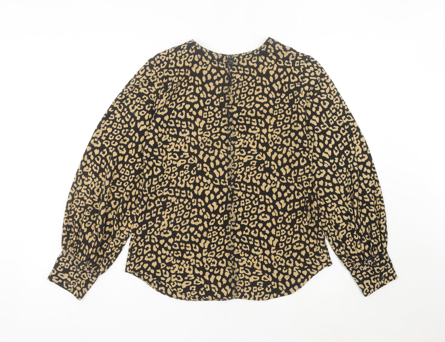 Marks and Spencer Women’s Black Leopard Print Blouse Size 8