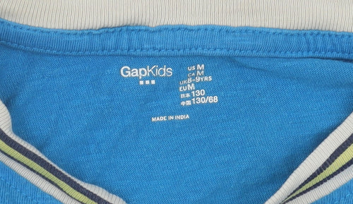 GapKids Boys Blue Shark Graphic T-Shirt Age 8-9 Years Cotton