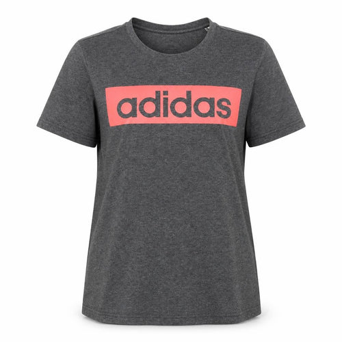 Adidas Women’s Grey XL Logo T-Shirt Short Sleeve Casual Top