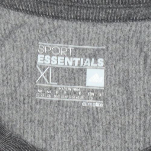 Adidas Women’s Grey XL Logo T-Shirt Short Sleeve Casual Top
