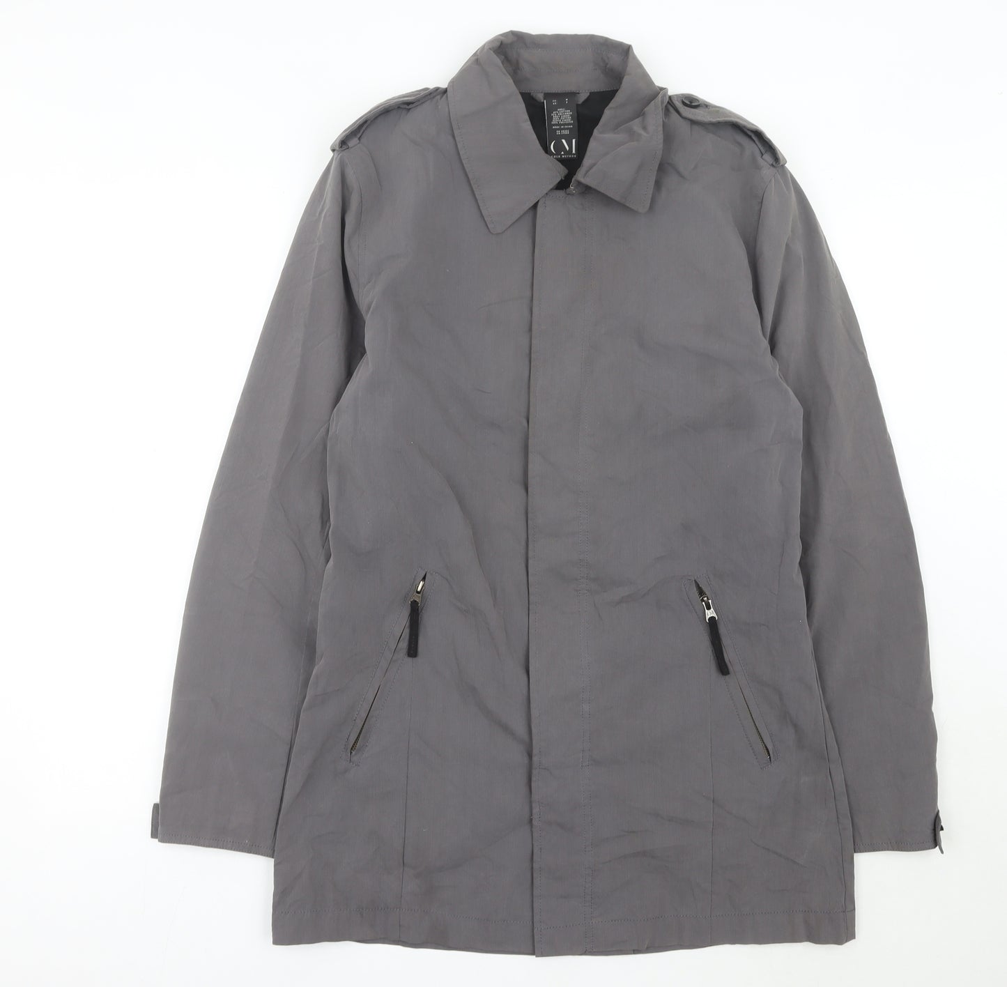 Cold Method Womens Grey Size 12 Mid-Length Cotton Jacket